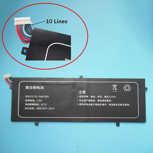 Batterie pour JUMPER EZBook 3 Pro A13B-CO 3282122-2S, 4500mAh/32.4Wh 