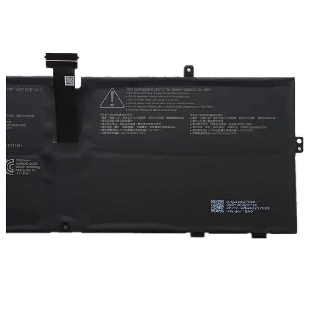 Batterie pour Microsoft Surface Laptop Go 1943 916TA135H, 5235mAh 