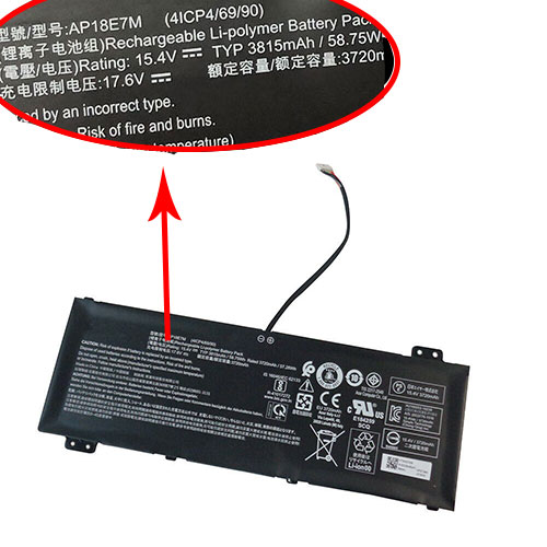 Acer 4ICP4/69/90 Laptop accu batterij