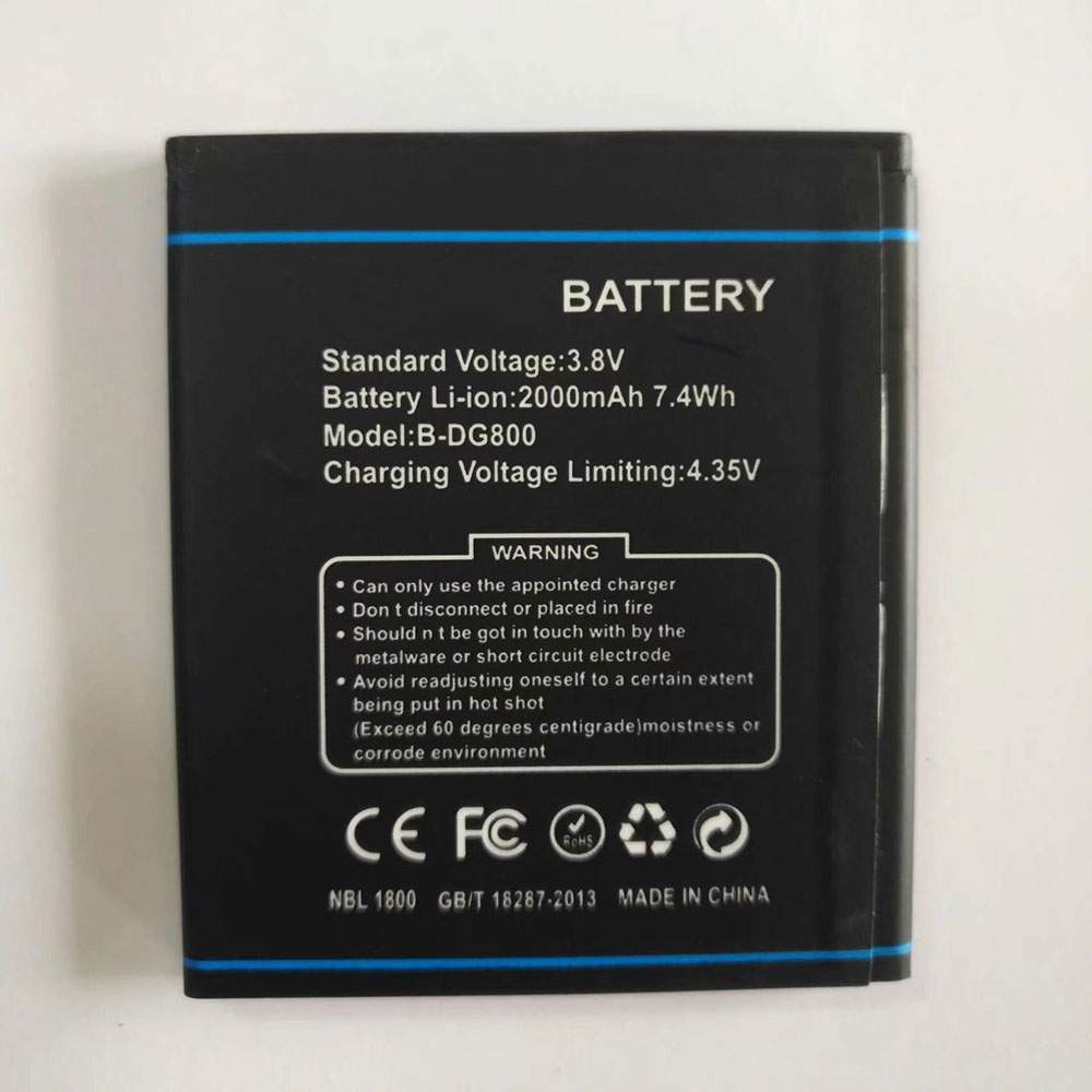 Batterie pour DOOGEE B-DG800 Phone B-DG800, 2000mAh 