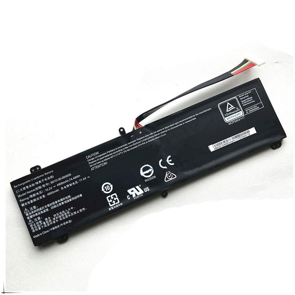 Batterie pour GETAC EVGA SC17 Xotic PC B010-00-000001, 4900mAh/74.48WH 