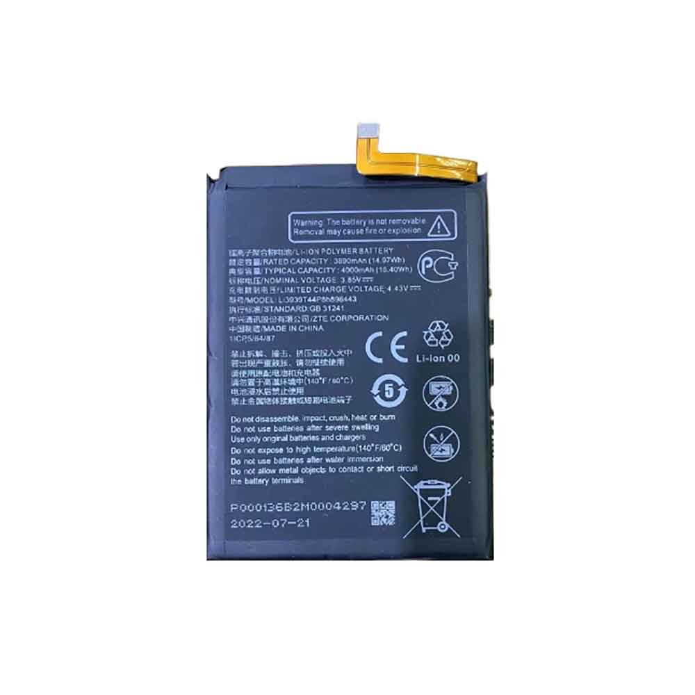 ZTE Li3939T44P8h896443 Mobiele Telefoon Accu batterij