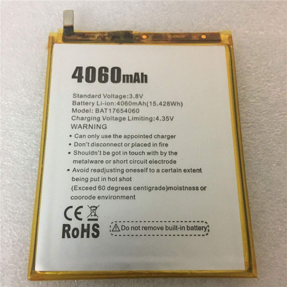 Batterie pour DOOGEE MIX2 E VERNEE MIX 2 BAT17654060, 4060mAh /15.428Wh 
