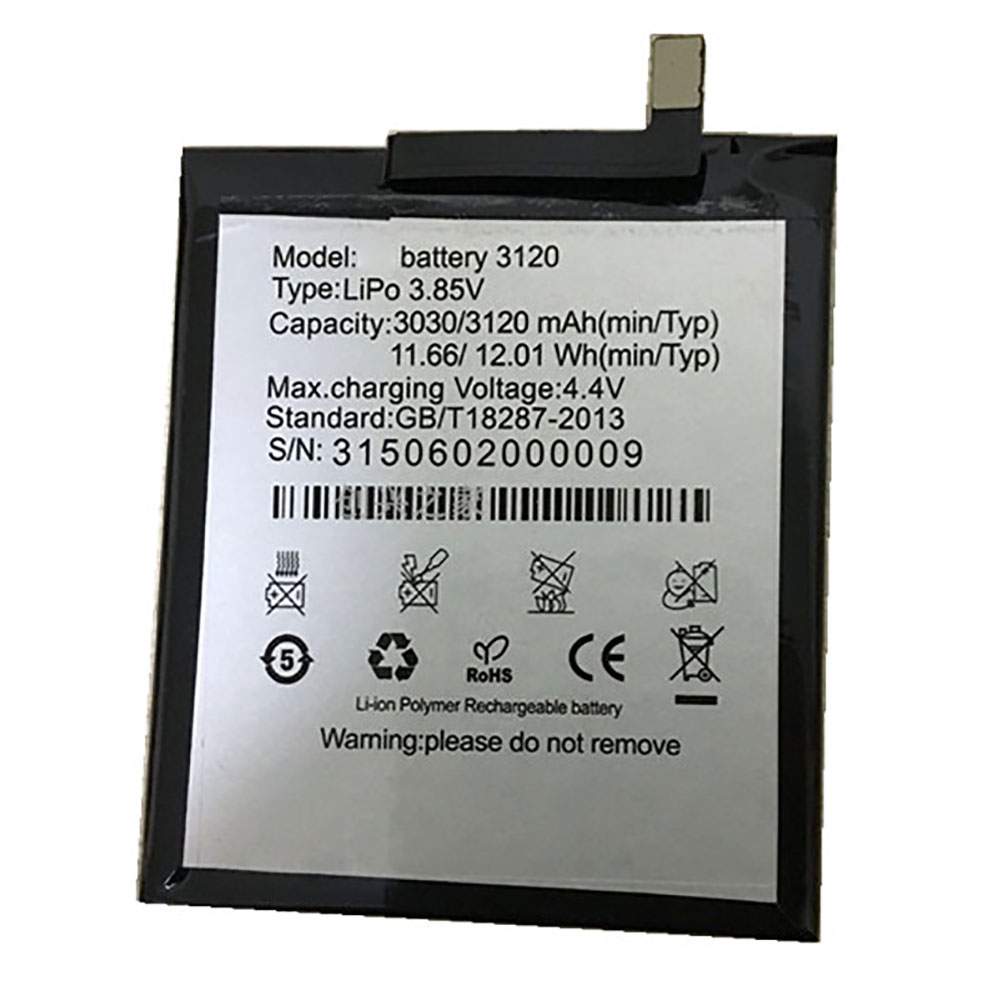 Batterie pour BQ Aquaris M5/3120 3120, 3030mAh/11.66WH 