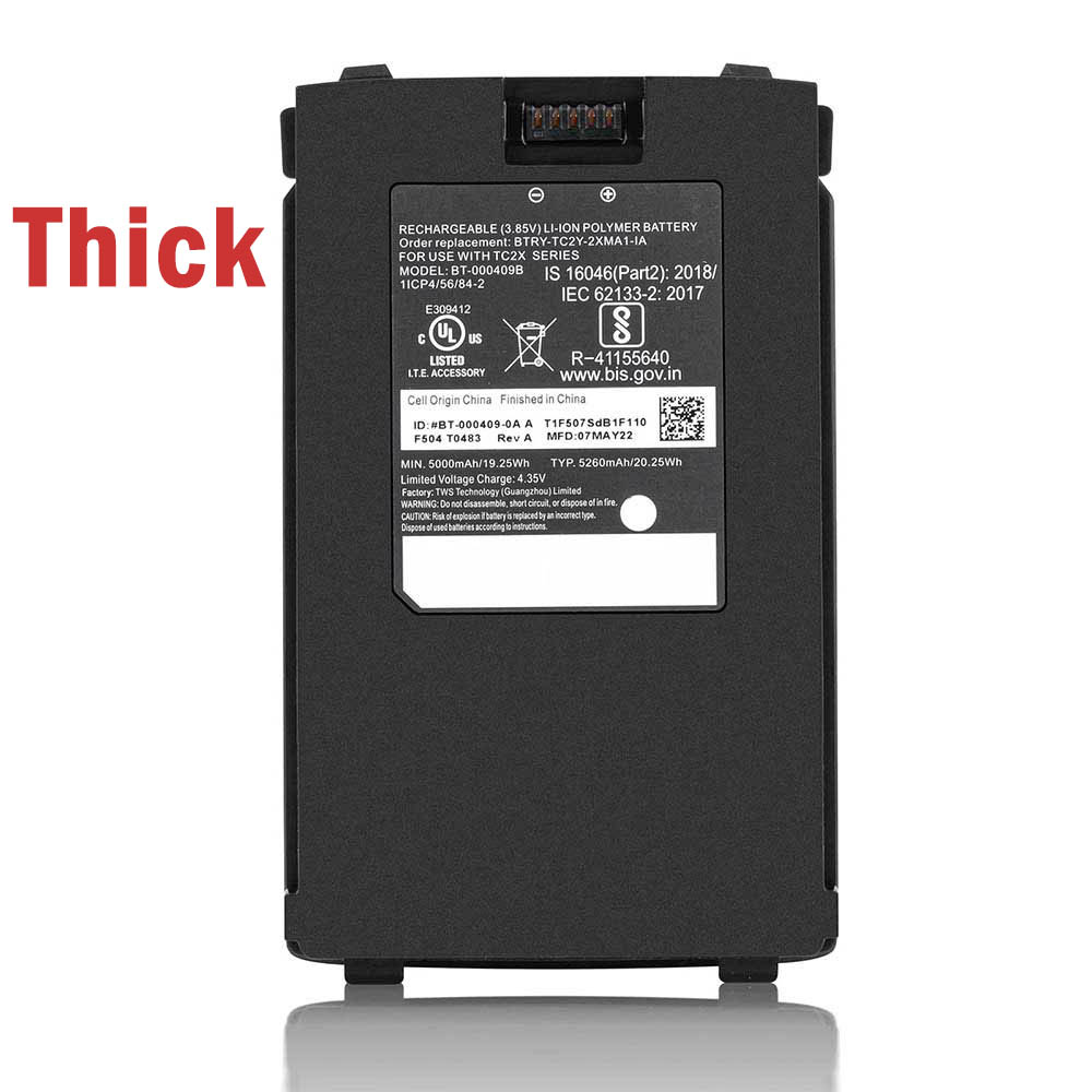 Batterie pour Zebra TC21 TC26 TC26AK TC2X BT-000409B, 5000mAh 