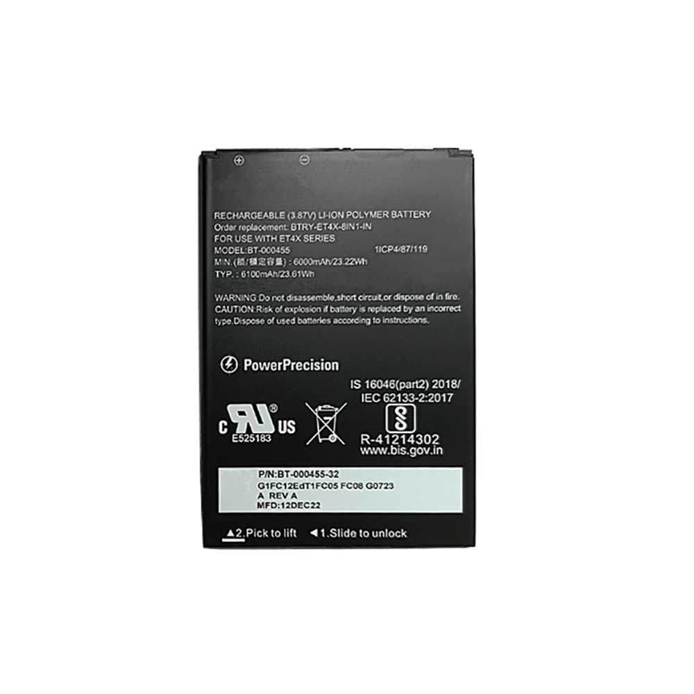 BT-000455 pour Zebra BTRY-ET4X-8IN1-IN ET4X Series