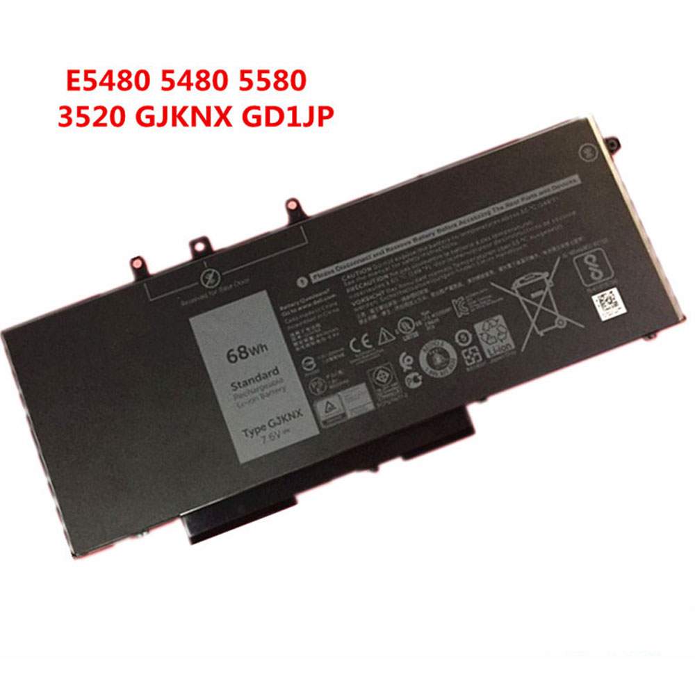 Batterie pour Dell LATITUDE 15 3520 E5480 5480 5580 3520 GD1JP, 68Wh/8500mAh 