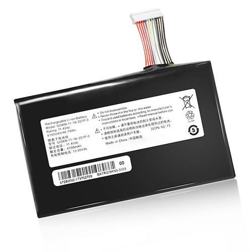 Batterie pour Getac Z7M-KP7GC 3ICP6/63/69 Series GI5CN-00-13-3S1P-0, 4100mAh 