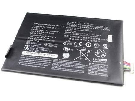 Batterie pour Lenovo 3.7V 2cells Li-Polymer S6000,S6000-F L11C2P32, 6340mAh/2-Cells 