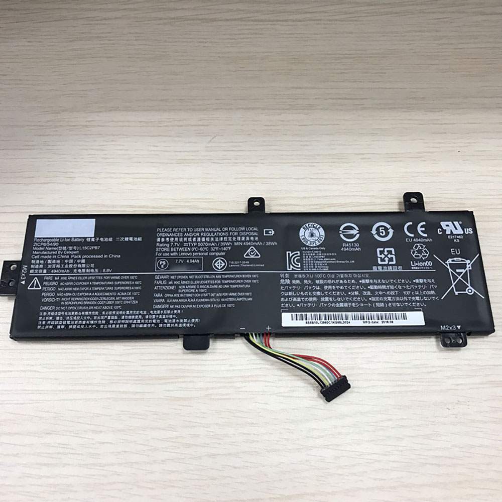 Batterie pour Lenovo IdeaPad 310-15ISK 310-15ABR L15C2PB7, 5070mAh/39WH 