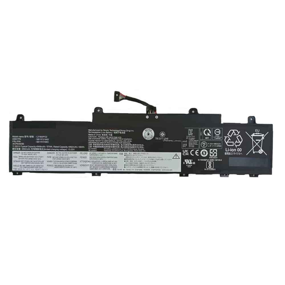 Batterie pour Lenovo ThinkPad C14 Gen 1/3 L21M3PG2, 4948mAh 