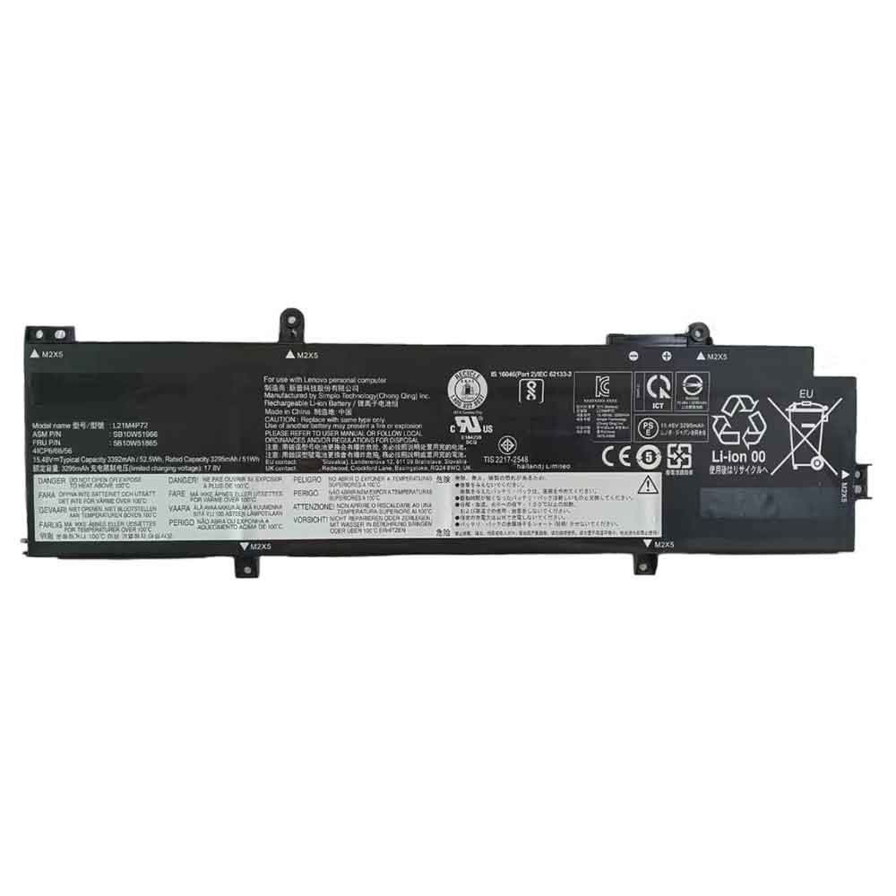 Batterie pour Lenovo ThinkPad T14 3rd Gen 2022 L21M4P72, 3392mAh 