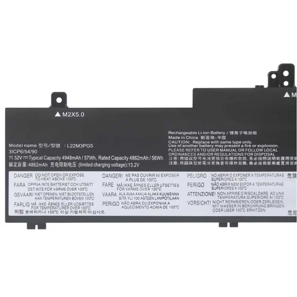 Batterie pour Lenovo ThinkPad E14 Gen 5(21JK/21JL) L22M3PG5, 4948mAh 