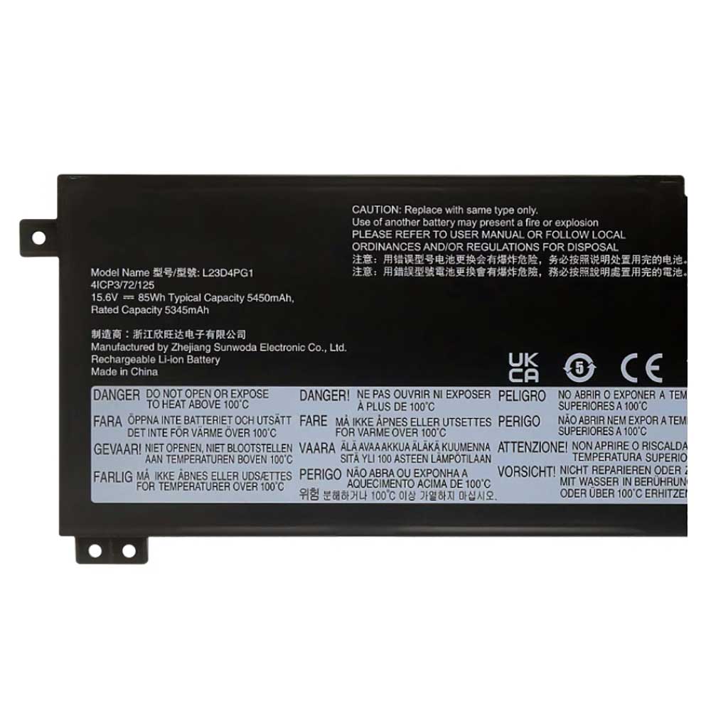 Batterie pour Lenovo Thinkbook 14 G6+ L23D4PG1, 5450mAh 