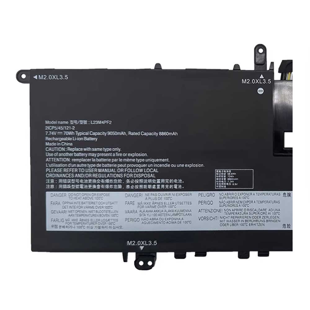 Batterie pour Lenovo Yoga Slim 7 Gen 9th 2024 83ED000AFR L23B4PF2, 9050mAh/70Wh 