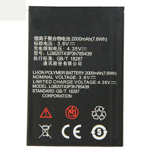 ZTE LI3820T43P3H785439 Mobiele Telefoon Accu batterij