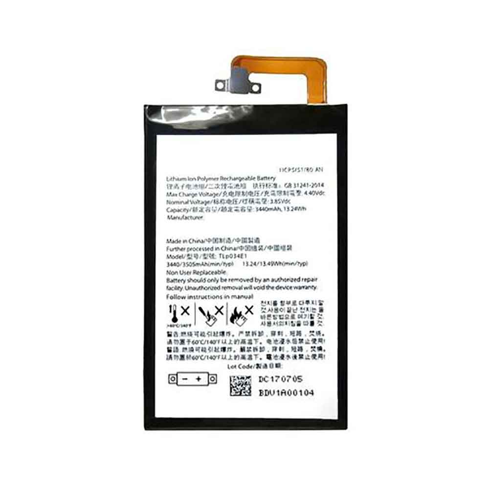 BLACKBERRY TLP034E1 Mobiele Telefoon Accu batterij