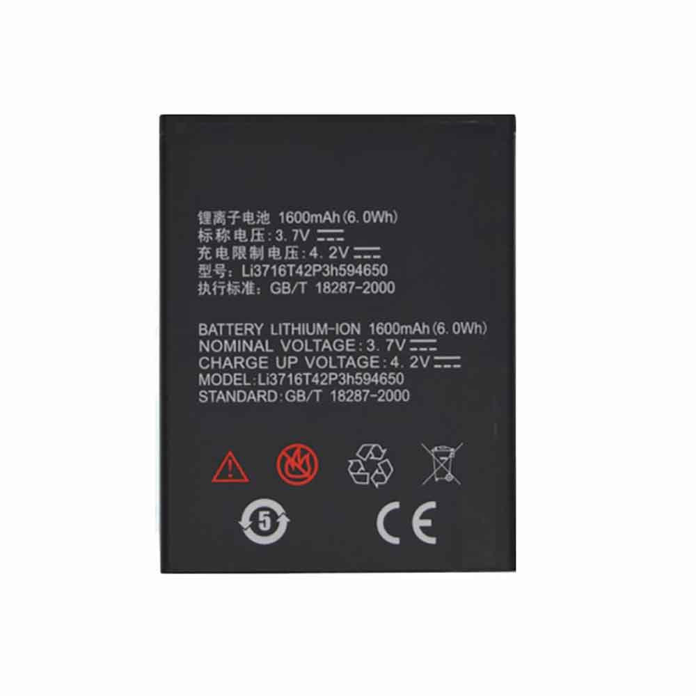 ZTE Li3716T42P3h594650 Mobiele Telefoon Accu batterij