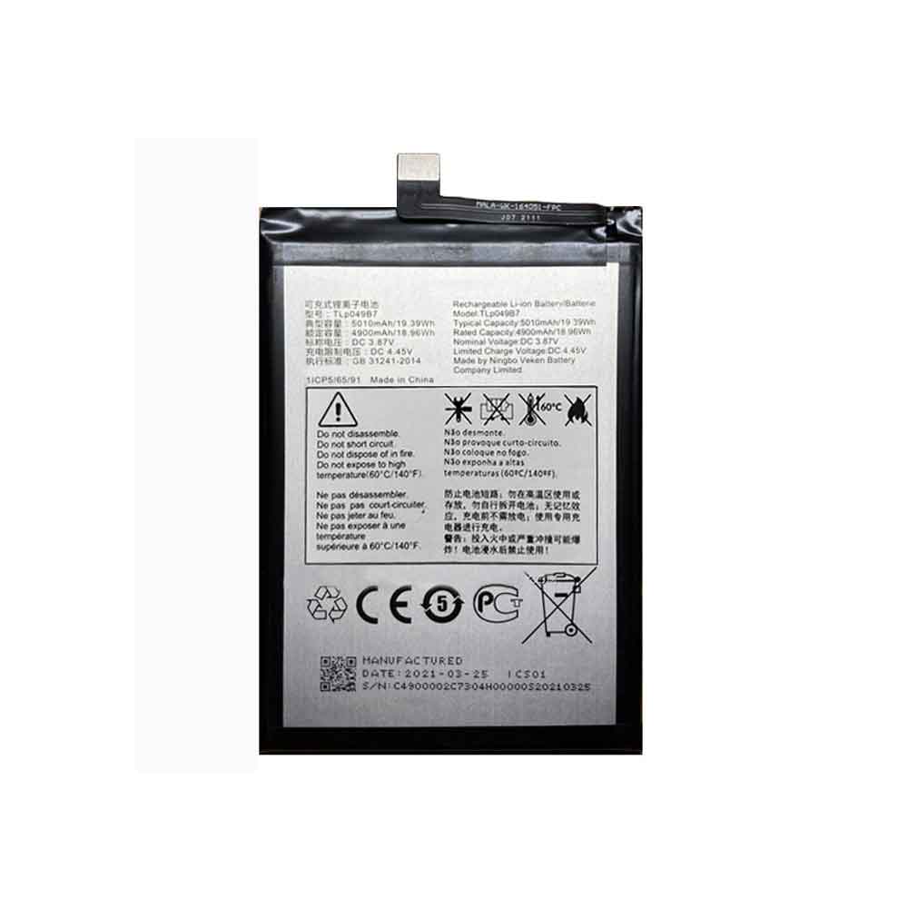 Alcatel TLP049B7 Mobiele Telefoon Accu batterij