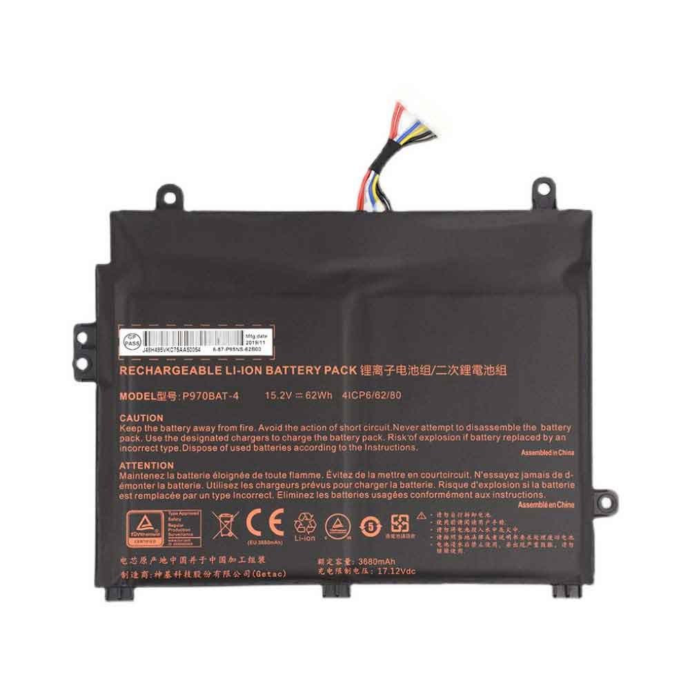 Clevo P970BAT-4 Laptop accu batterij