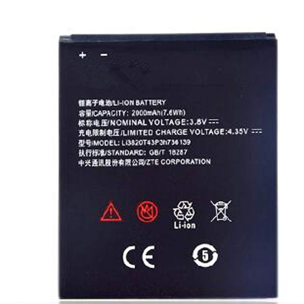 ZTE Li3820T43P3h736139 Mobiele Telefoon Accu batterij