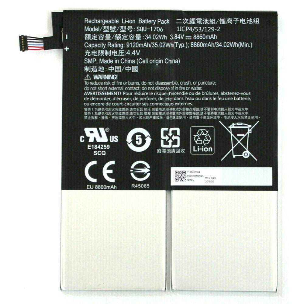 Acer SQU-1706 Tablet Accu batterij