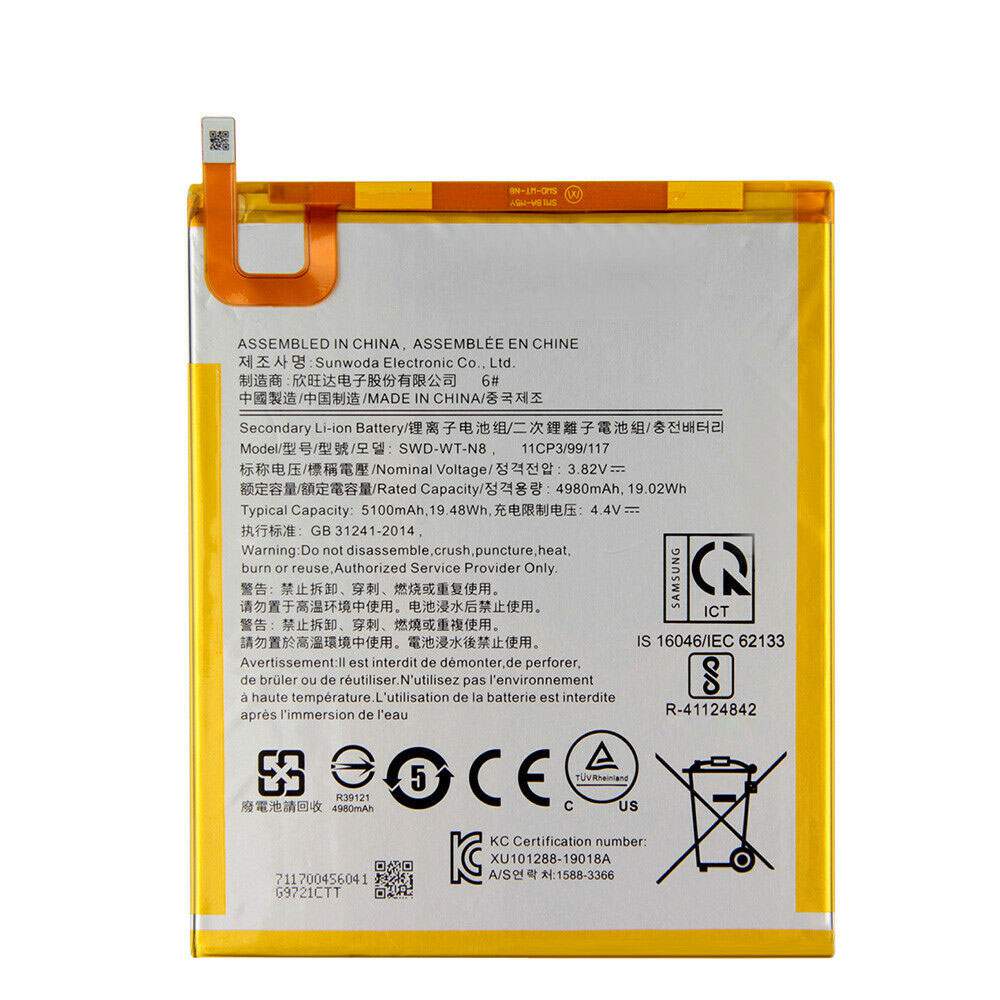 Samsung SWD-WT-N8 Tablet Accu batterij