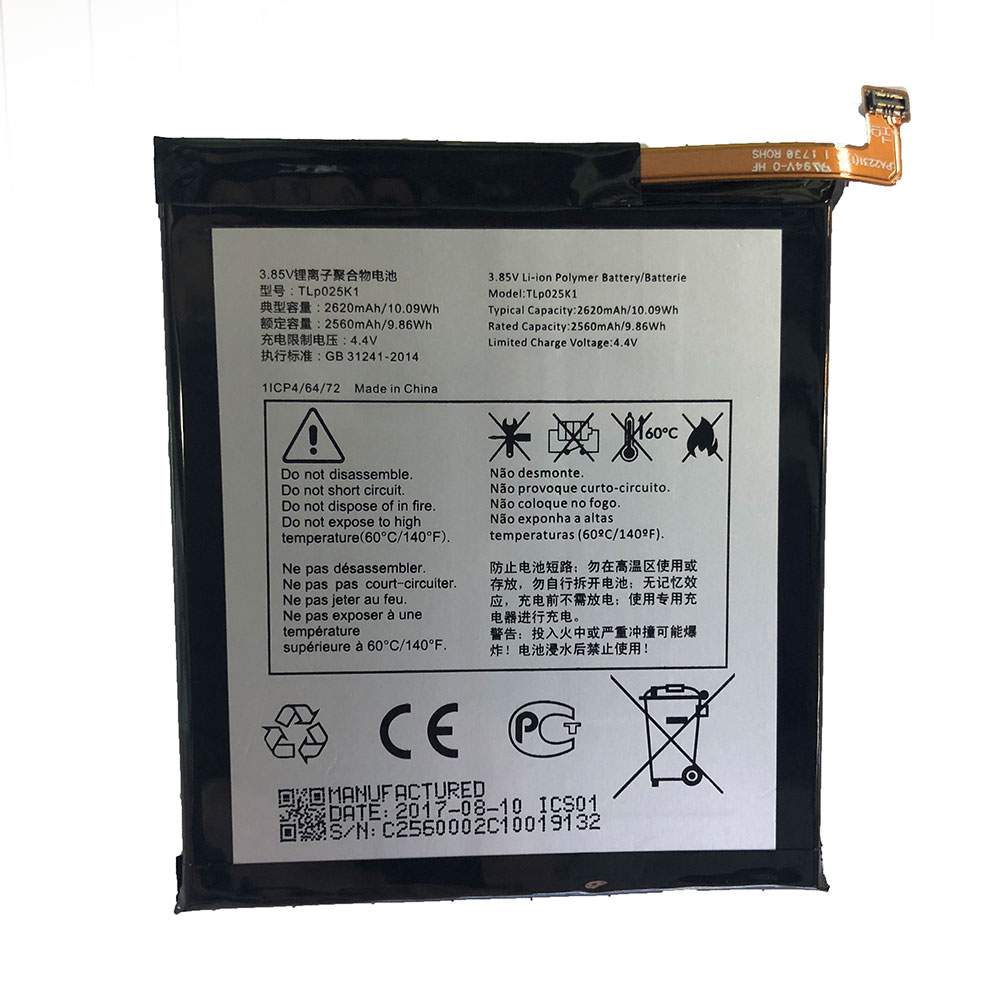 Alcatel TLP025K1 Mobiele Telefoon Accu batterij