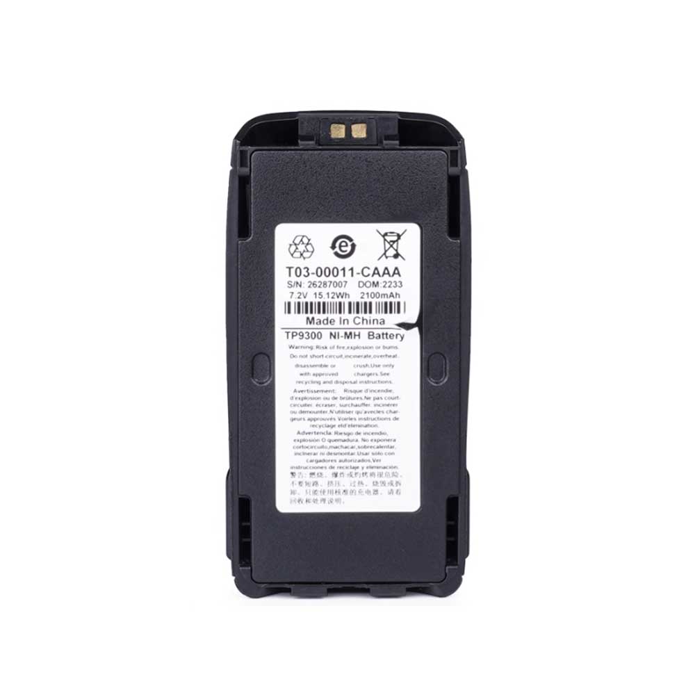 Batterie pour Tait TP8100 TP9300 TP9400 TP9300, 2100mAh 