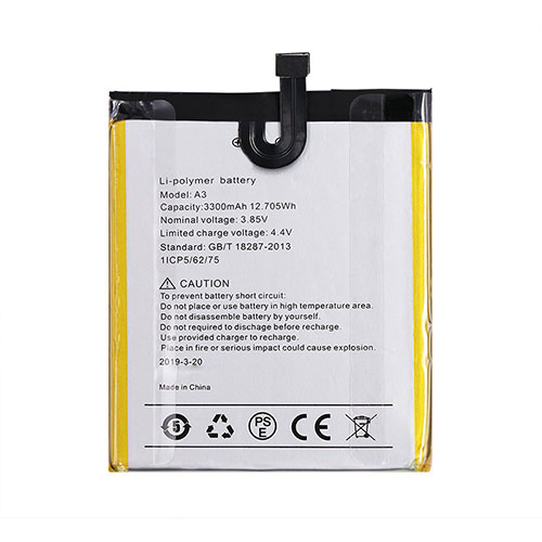 Batterie pour UMI A3/A3 Pro A3, 3300mAh/12.705WH 