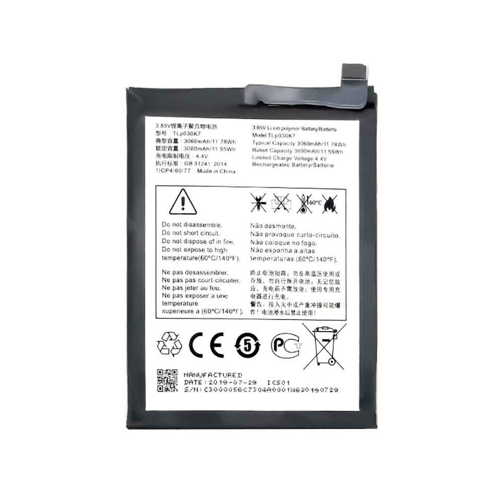 Alcatel TLp030K7 Mobiele Telefoon Accu batterij