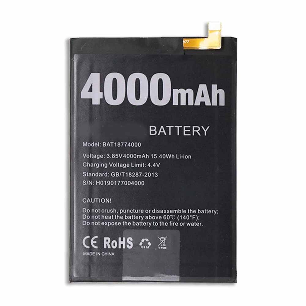 DOOGEE BAT18774000 Mobiele Telefoon Accu batterij