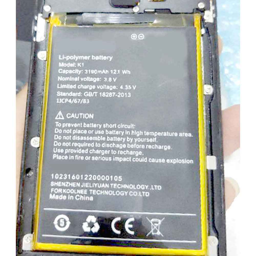Koolnee K1 Mobiele Telefoon Accu batterij