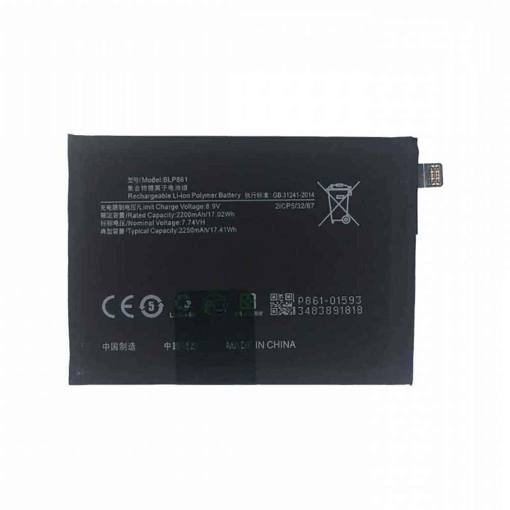 OnePlus BLP861 Mobiele Telefoon Accu batterij