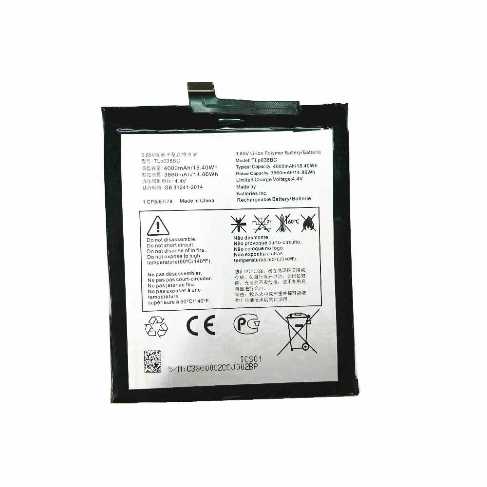 Alcatel TLP038BC Mobiele Telefoon Accu batterij