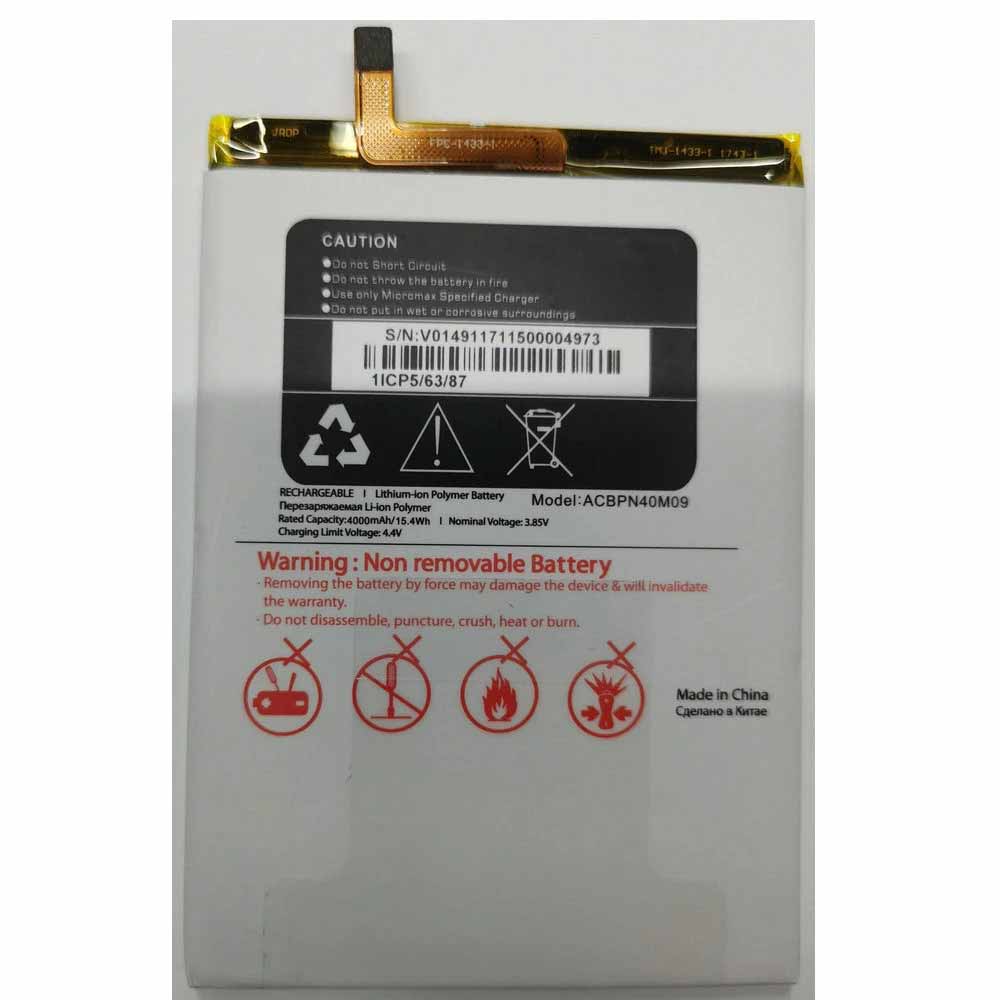 Micromax ACBPN40M09 Mobiele Telefoon Accu batterij