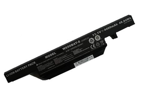 Batterie pour Clevo 6-87-W650S-4D4A1 W650BAT-6, 4400mAH/4.4AH/48.84WH 