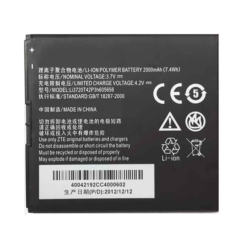 ZTE Li3720T42Ph605656 Mobiele Telefoon Accu batterij